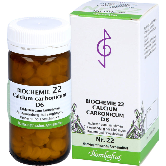 Bombastus Biochemie 22 Calcium carbonicum D6 Tabletten, 200 pcs. Tablets