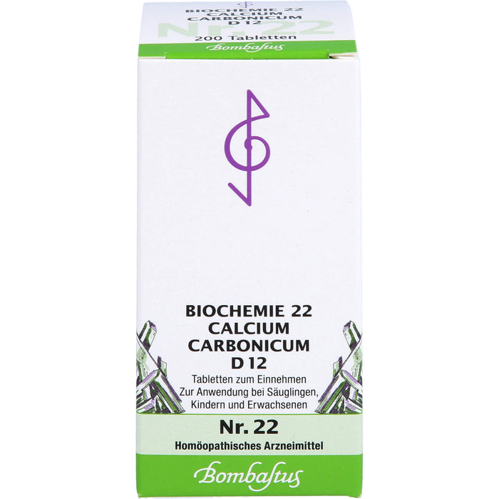Biochemie 22 Calcium carbonicum Bombastus D12 Tbl., 200 St TAB