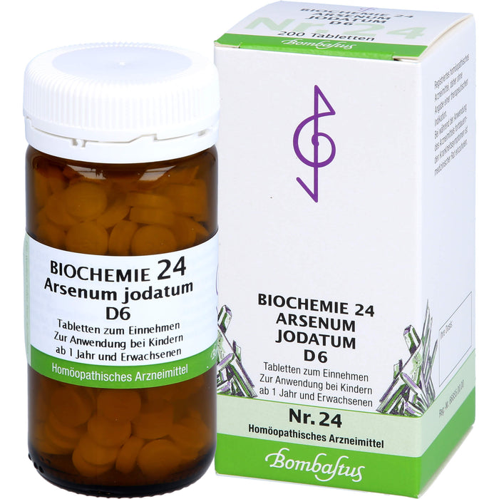Biochemie 24 Arsenum jodatum Bombastus D6 Tbl., 200 St TAB