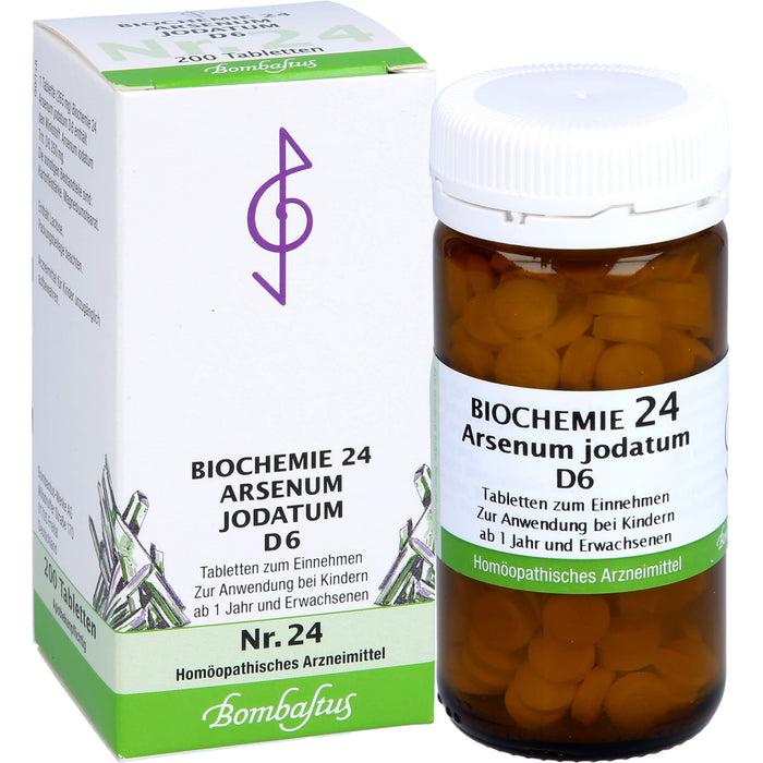 Biochemie 24 Arsenum jodatum Bombastus D6 Tbl., 200 St TAB