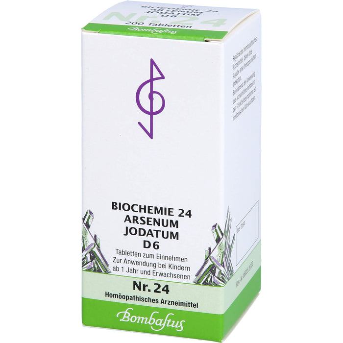 Biochemie 24 Arsenum jodatum Bombastus D6 Tbl., 200 St TAB