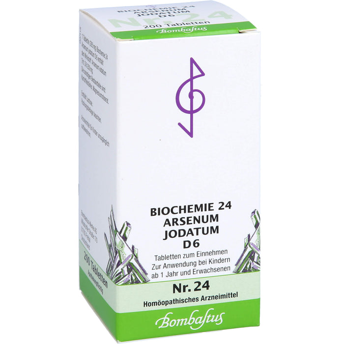 Biochemie 24 Arsenum jodatum Bombastus D6 Tbl., 200 St TAB