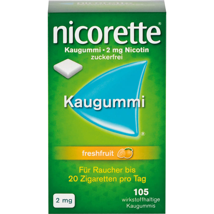 Nicorette 2mg Freshfruit Emra Kaugummi, 105 St KGU