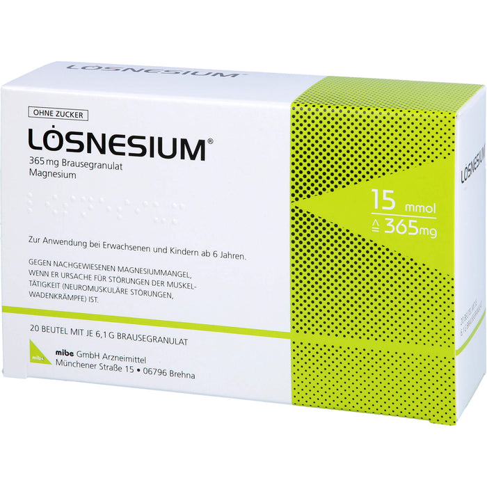 Lösnesium Magnesium Brausegranulat, 20 pc Sachets
