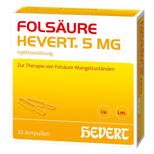 Folsäure Hevert 5 mg, 10 St. Ampullen