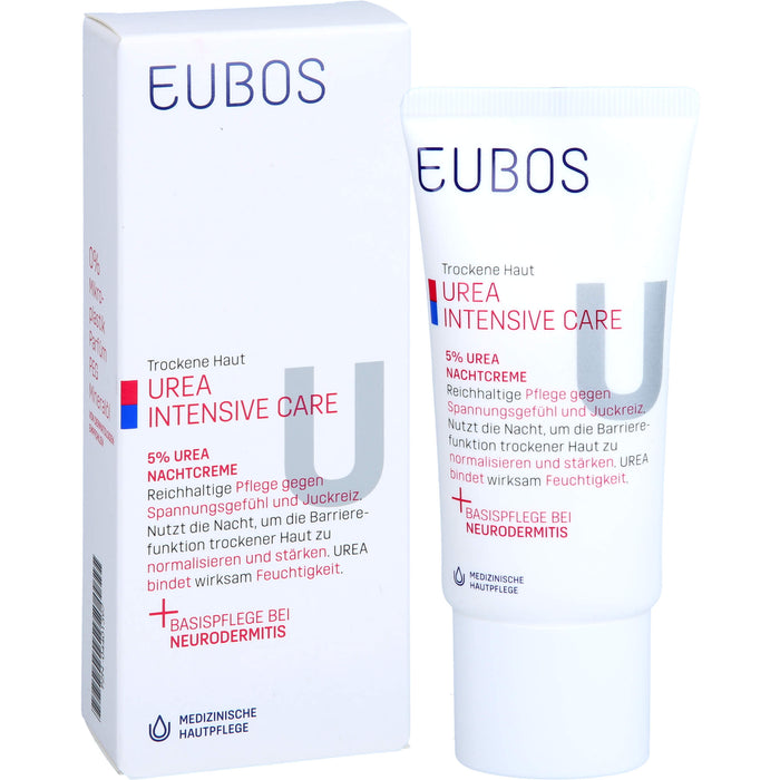 EUBOS Trockene Haut Urea 5% Nachtcreme, 50 ml Crème