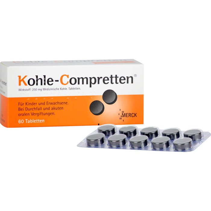 Kohle-Compretten , Tabletten, 60 St. Tabletten