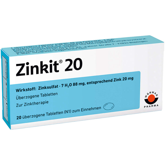Zinkit 20 zur Zinktherapie, 20 pc Tablettes
