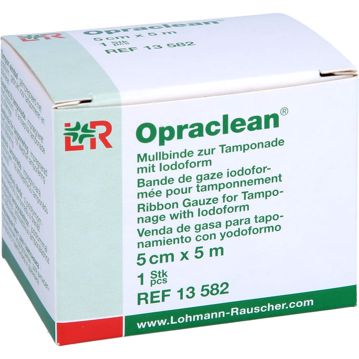 Opraclean Mullbinde zur Tamponade 5 cm x 5 m, 1 pc Tamponnades