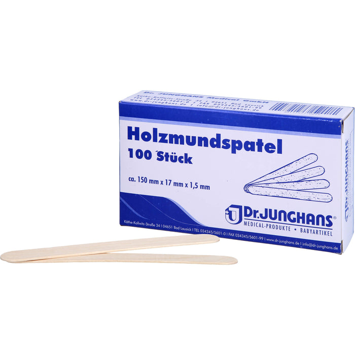 DR. JUNGHANS Holzmundspatel 15 cm, 100 pc Spatule en bois