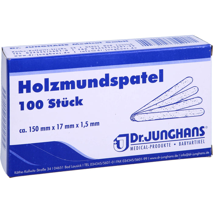 DR. JUNGHANS Holzmundspatel 15 cm, 100 pcs. Wooden spatula