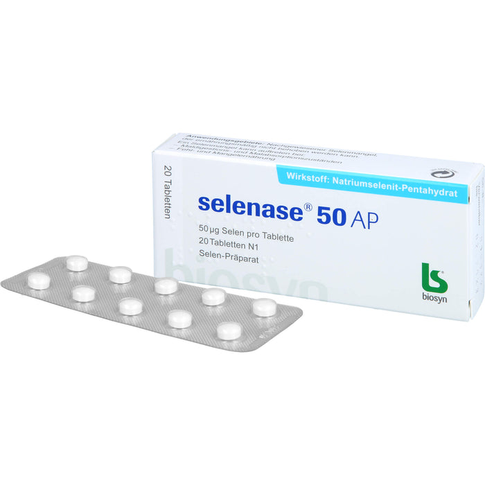 Selenase 50 AP Tabletten bei nachgewiesenem Selenmangel, 20 pc Tablettes