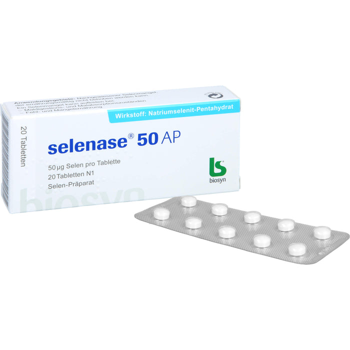 Selenase 50 AP Tabletten bei nachgewiesenem Selenmangel, 20 pc Tablettes