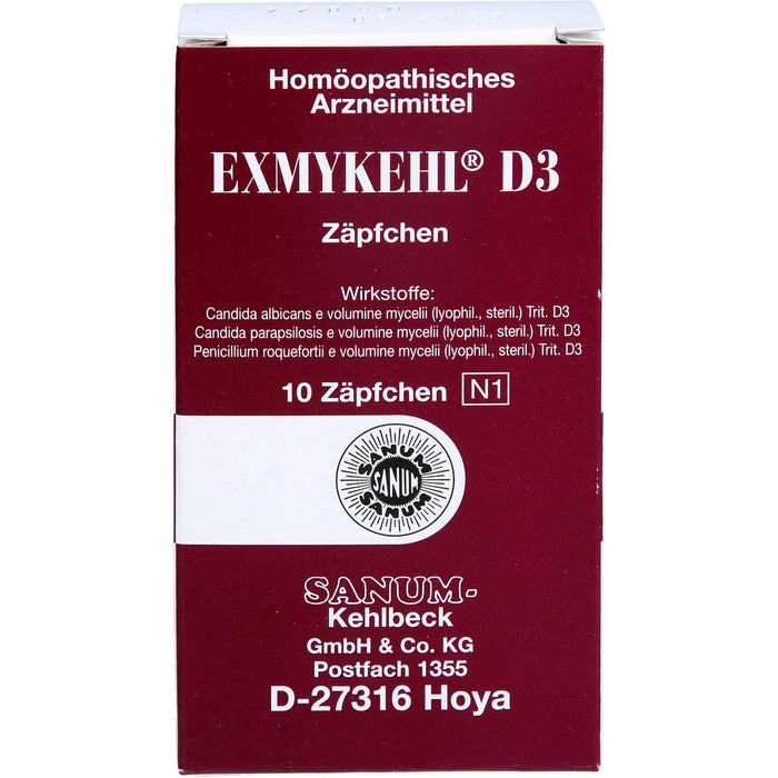SANUM-KEHLBECK Exmykehl D3 Zäpfchen, 10 St. Zäpfchen