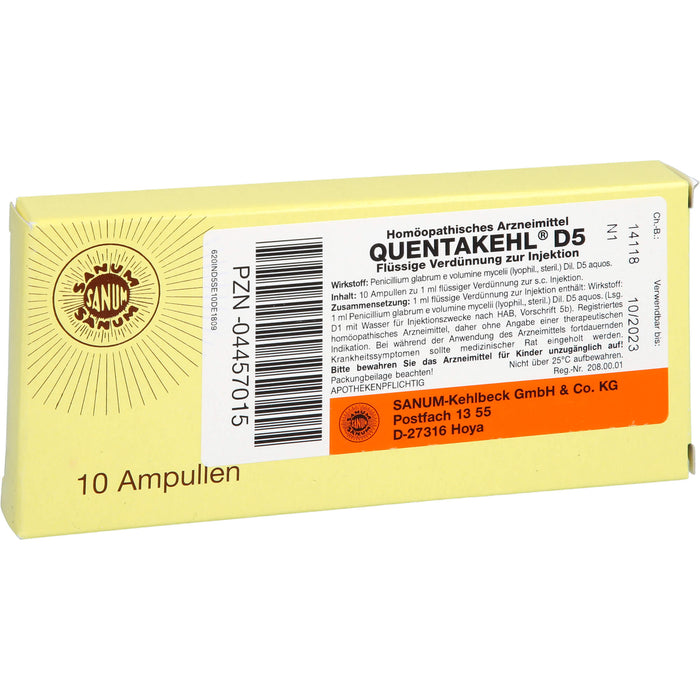 SANUM-KEHLBECK Quentakehl D5 flüssige Verdünnung, 10 ml Lösung