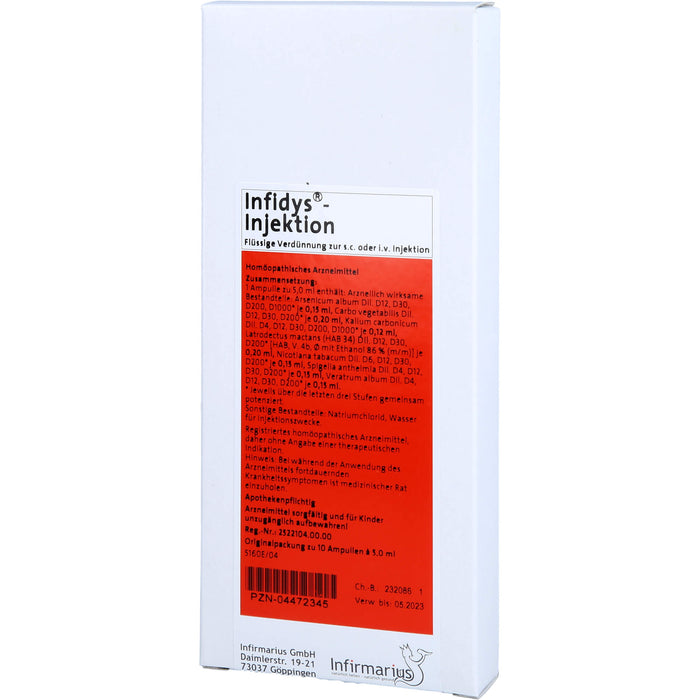 Infidys Injektion flüssige Verdünnung, 10 pc Ampoules