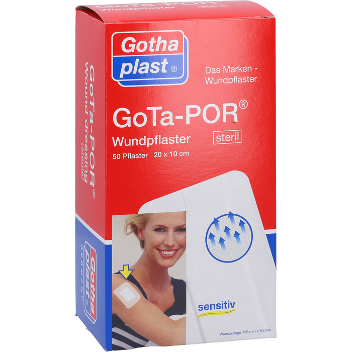 GoTa-POR Wundpflaster steril 200x100mm, 50 St PFL
