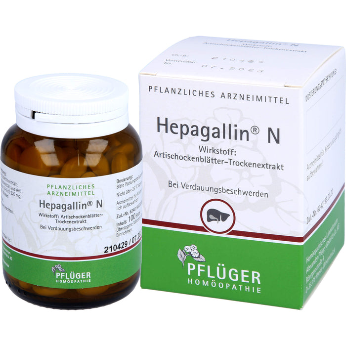 Pflüger Hepagallin N Dragees bei Verdauungsbeschwerden, 100 St. Tabletten