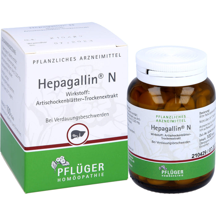 Pflüger Hepagallin N Dragees bei Verdauungsbeschwerden, 100 St. Tabletten