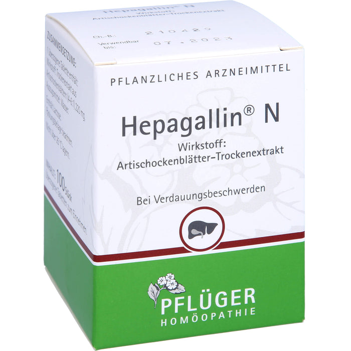 Pflüger Hepagallin N Dragees bei Verdauungsbeschwerden, 100 St. Tabletten