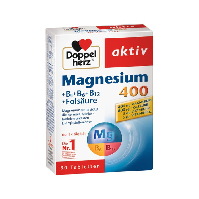 Doppelherz Magnesium 400 mg Tabletten, 30 pc Tablettes
