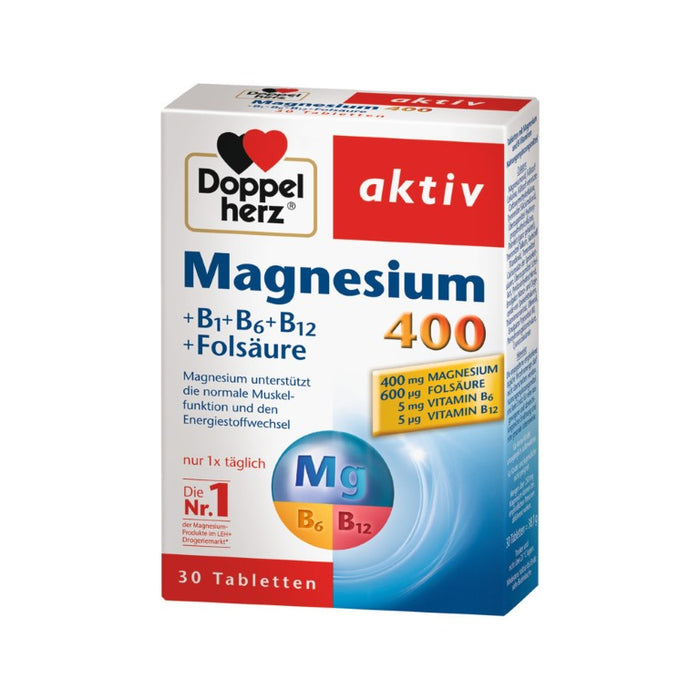 Doppelherz Magnesium 400 mg Tabletten, 30 pc Tablettes