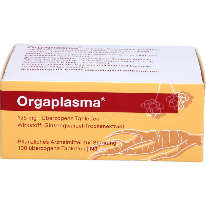 Orgaplasma , 125 mg, Überzogene Tabletten, 100 St. Tabletten