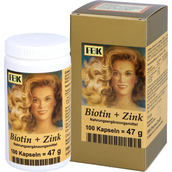 FBK Biotin + Zink Haarkapseln, 100 St. Kapseln