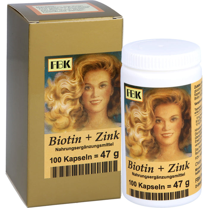 FBK Biotin + Zink Haarkapseln, 100 St. Kapseln