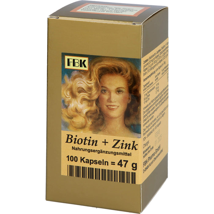 FBK Biotin + Zink Haarkapseln, 100 St. Kapseln
