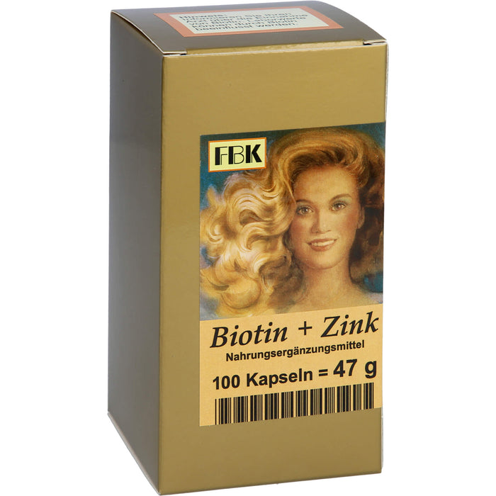 FBK Biotin + Zink Haarkapseln, 100 St. Kapseln