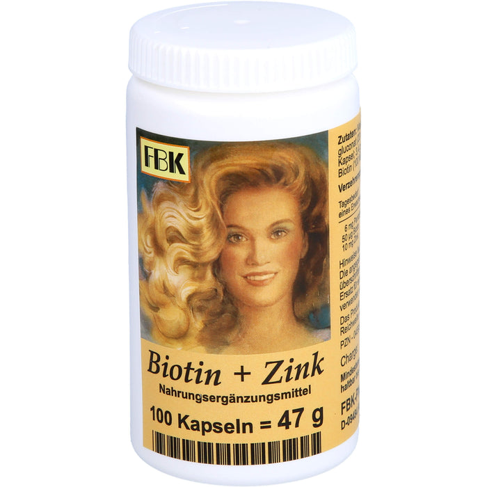 FBK Biotin + Zink Haarkapseln, 100 St. Kapseln