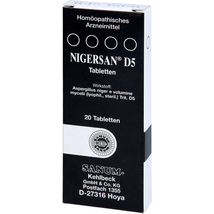 SANUM-KEHLBECK Nigersan D5 Tabletten, 20 pc Tablettes