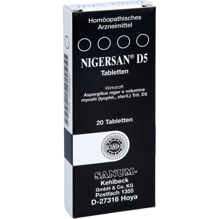 SANUM-KEHLBECK Nigersan D5 Tabletten, 20 pc Tablettes