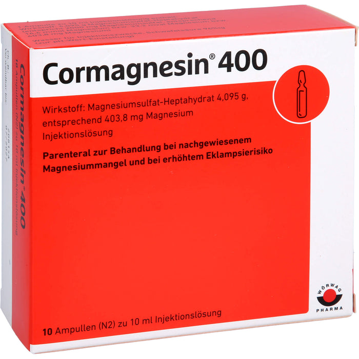 WÖRWAG Cormagnesin 400 Injektionslösung, 10 ml Ampoules