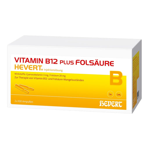 Vitamin B12 plus Folsäure Hevert, 200 St. Ampullen
