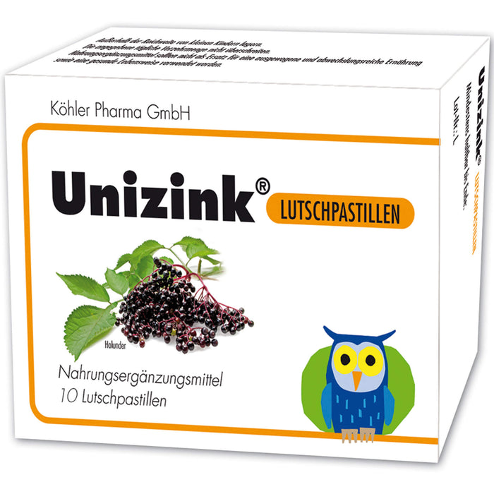 Unizink Lutschpastillen, 10 St. Pastillen
