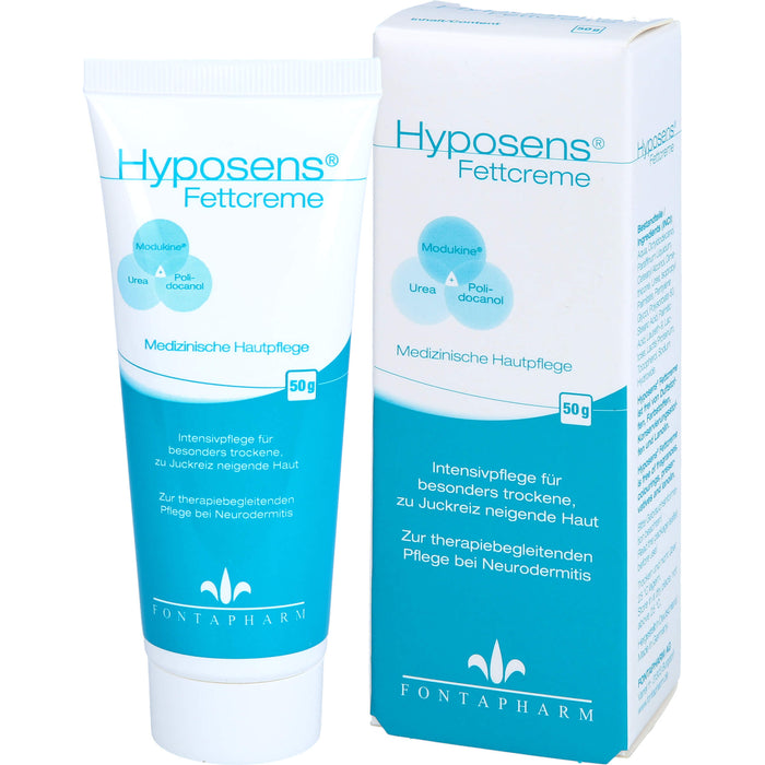 Hyposens Fettcreme für die trockene und zu Juckreiz neigende Haut, 50 g Creme