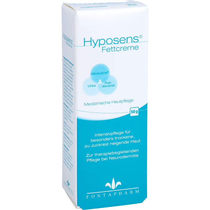 Hyposens Fettcreme für die trockene und zu Juckreiz neigende Haut, 50 g Creme