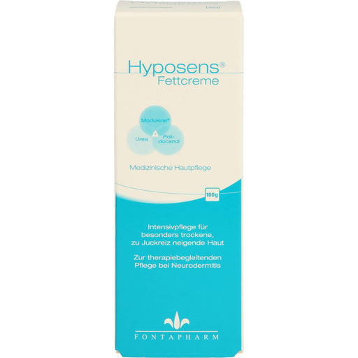 Hyposens Fettcreme für die trockene und zu Juckreiz neigende Haut, 100 g Creme