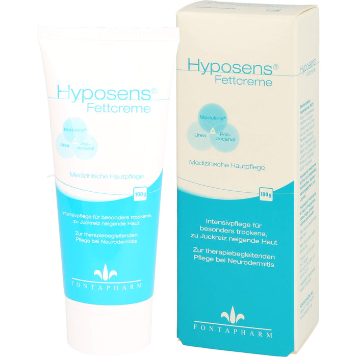 Hyposens Fettcreme für die trockene und zu Juckreiz neigende Haut, 100 g Creme