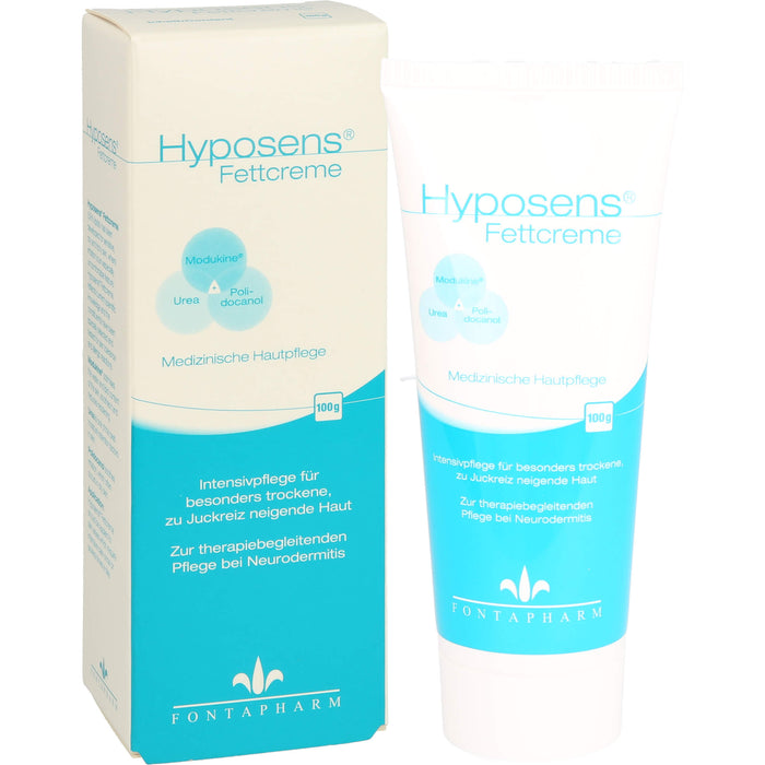 Hyposens Fettcreme für die trockene und zu Juckreiz neigende Haut, 100 g Creme
