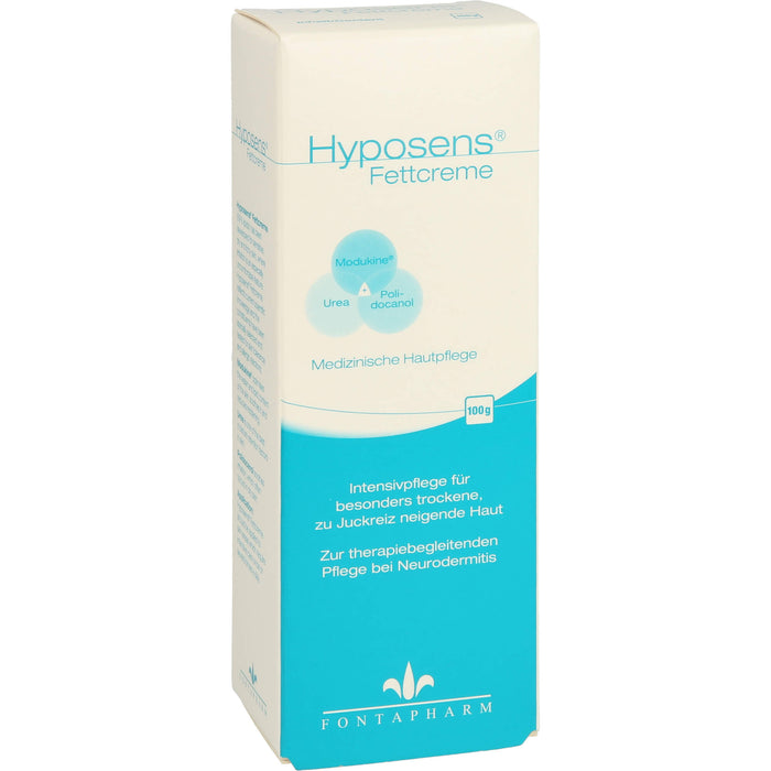 Hyposens Fettcreme für die trockene und zu Juckreiz neigende Haut, 100 g Creme