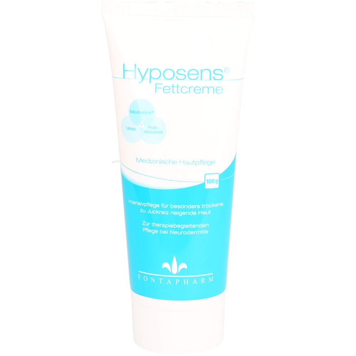 Hyposens Fettcreme für die trockene und zu Juckreiz neigende Haut, 100 g Creme