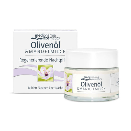 Medipharma Cosmetics Olivenöl & Mandelmilch regenerierende Nachtpflege, 50 ml Creme