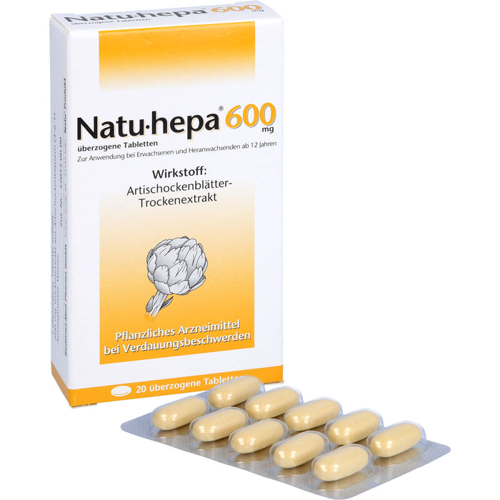 Natu-hepa® 600 mg, überzogene Tabletten, 20 St UTA