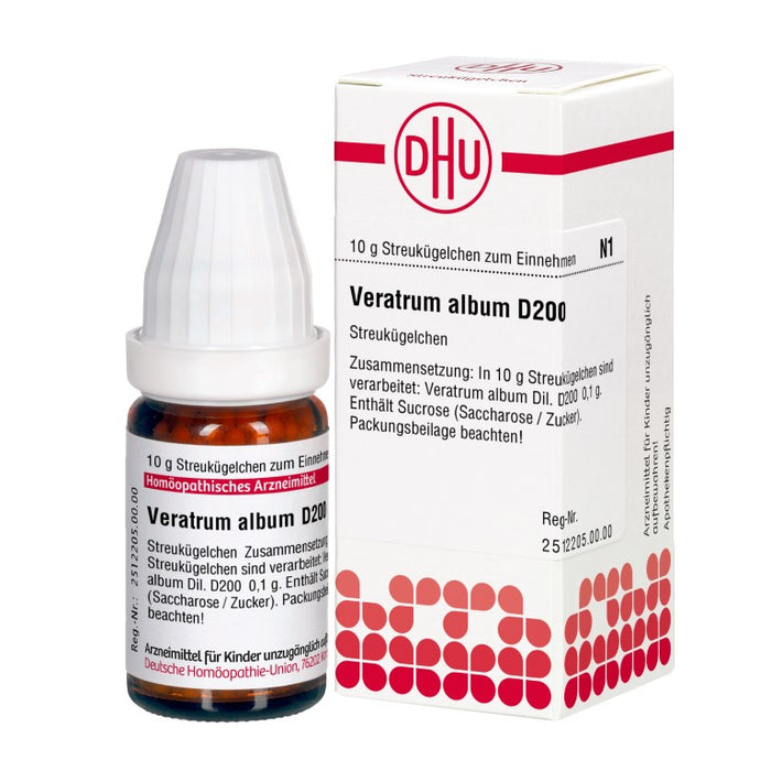 Veratrum album D200 DHU Globuli, 10 g Globules