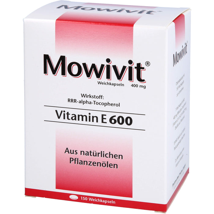 Mowivit Vitamin E 600 Weichkapsel zum Ausgleich eines Vitamin-E-Mangels, 150 pcs. Capsules