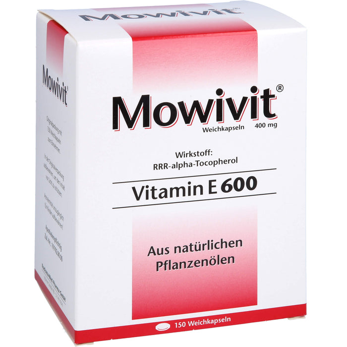 Mowivit Vitamin E 600 Weichkapsel zum Ausgleich eines Vitamin-E-Mangels, 150 pcs. Capsules