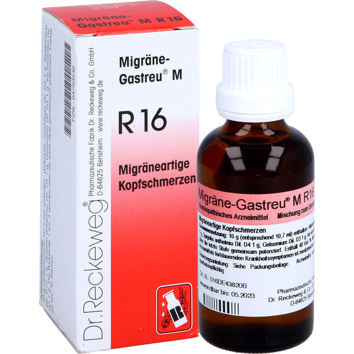 Dr. Reckeweg Migräne-Gastreu M R16 Tropfen, 50 ml Solution